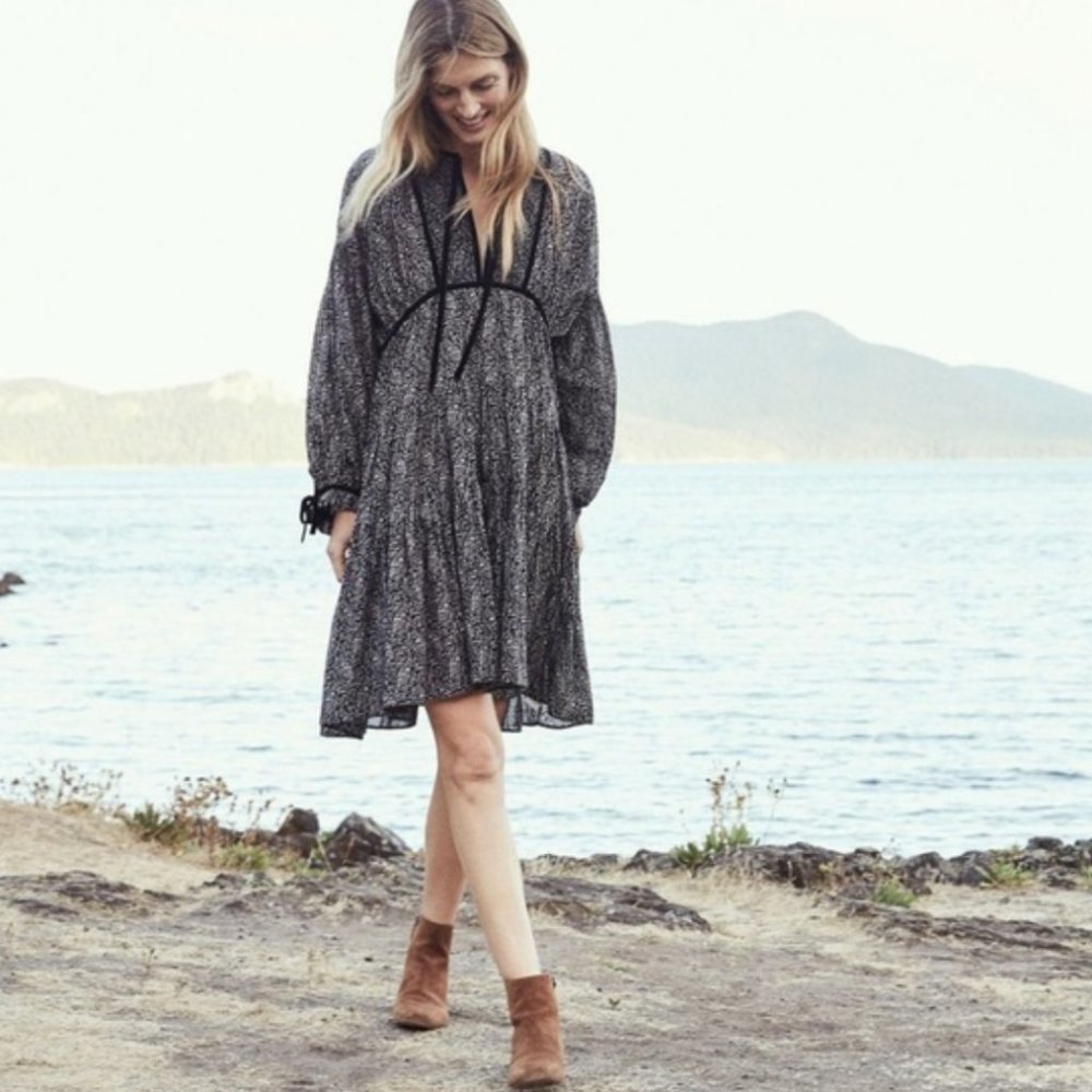 Doen Azalea Dress Black Paisley